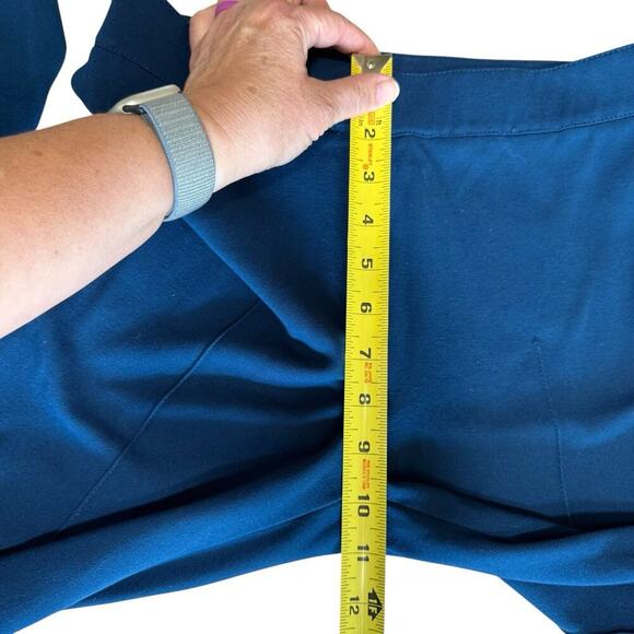 Akris Punto Pants 4 Stretch Straight Leg Trouser Career Classic Minimalist Blue - Picture 10 of 10